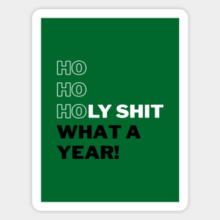 Ho Ho Holy Shit What a Year (Green) Magnet